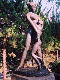 画像:母と子